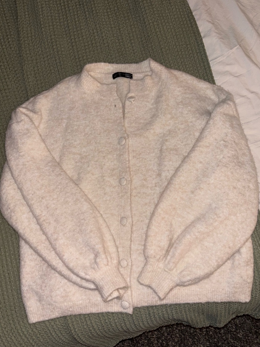 Cream Button Sweater